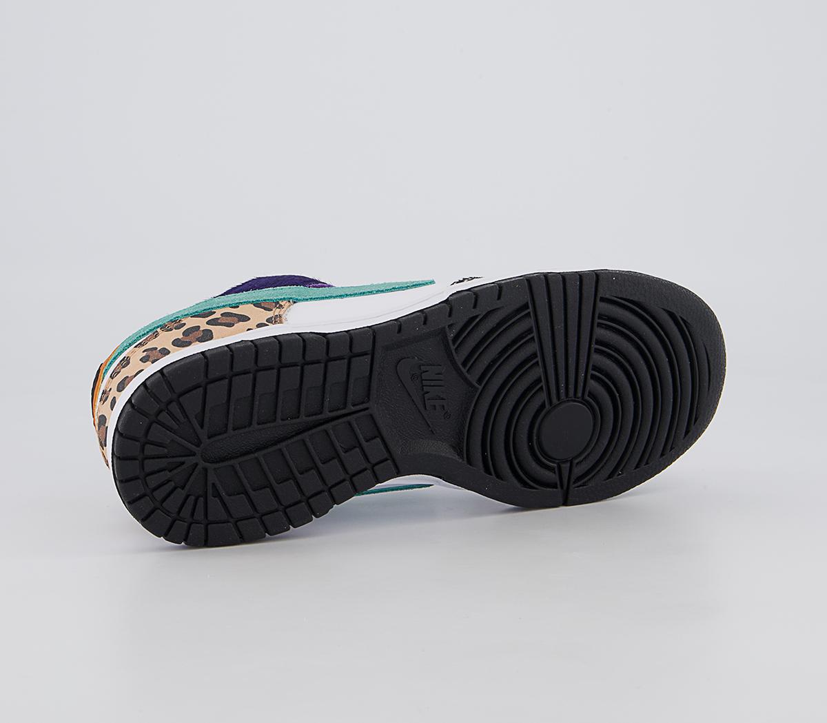 Nike Dunk Low Trainers Nike Dunk Low Trainers White Light Curry Washed Teal