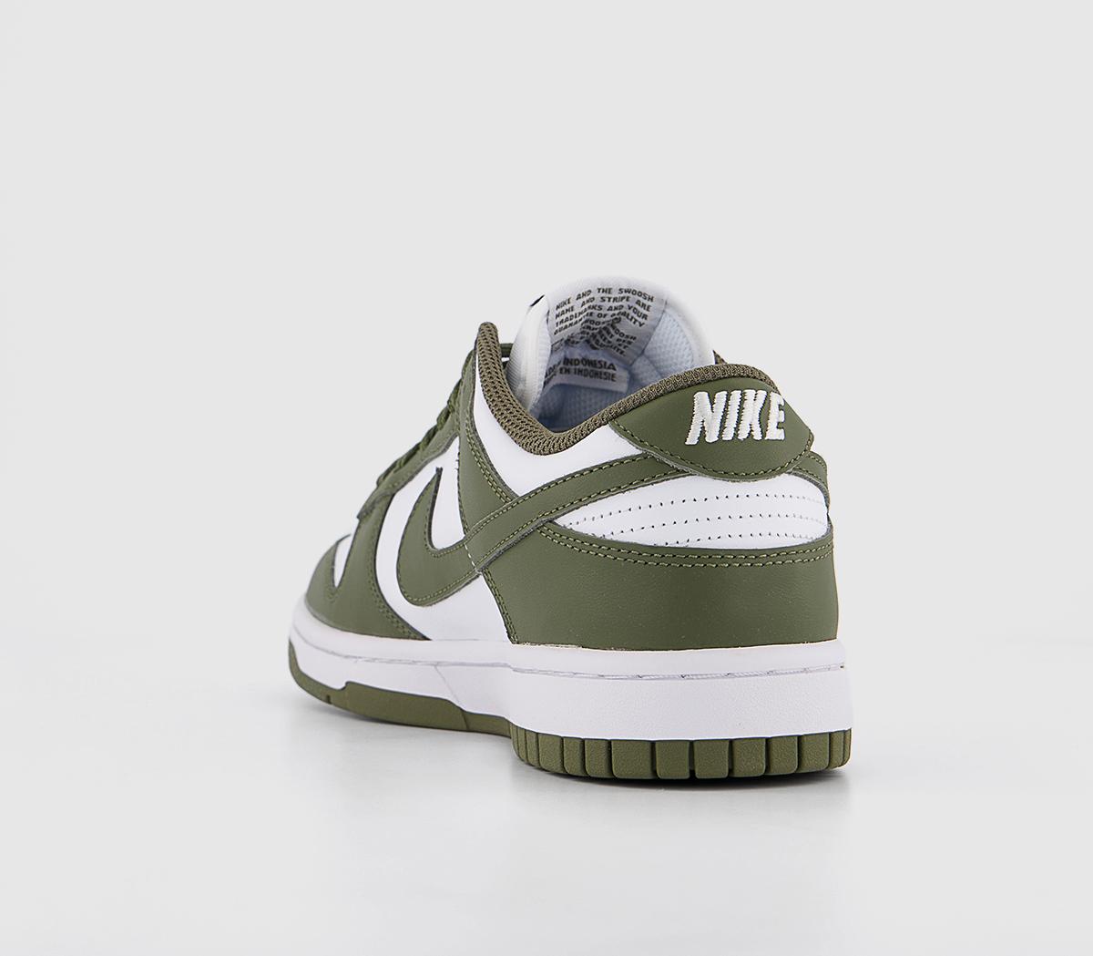 Nike Dunk Low Trainers Whte Med Olive White Women's Trainers