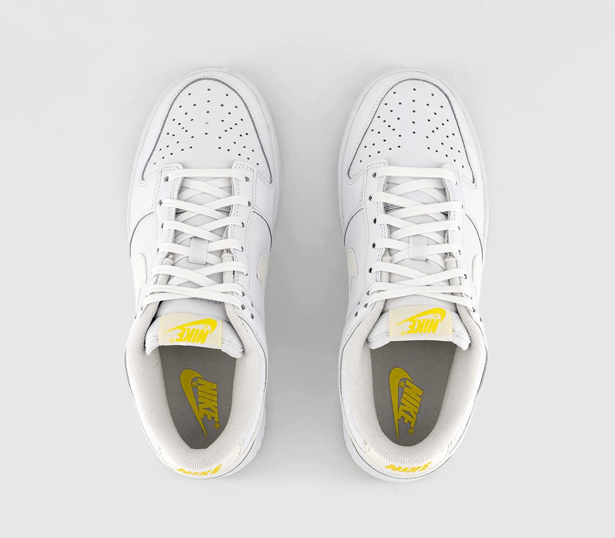 NikeDunk Low Trainers White Sail Opti Yellow