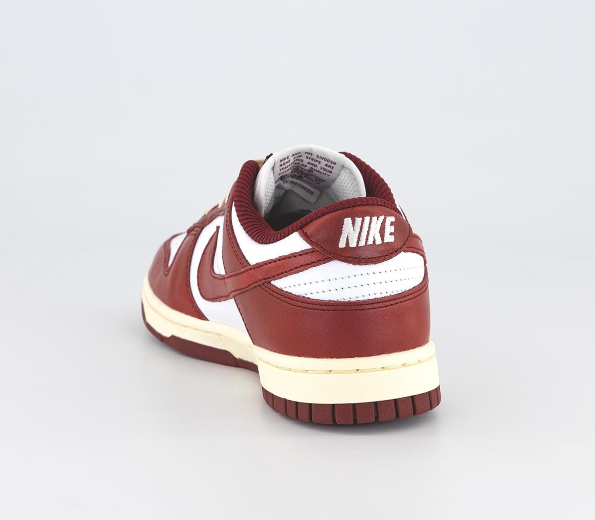 NikeDunk Low Trainers White Team Red Coconut Milk
