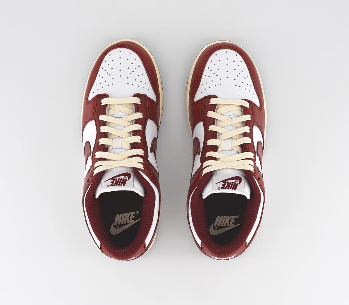 Nike Dunk Low Trainers White Team Red Coconut Milk - Men's Trainers