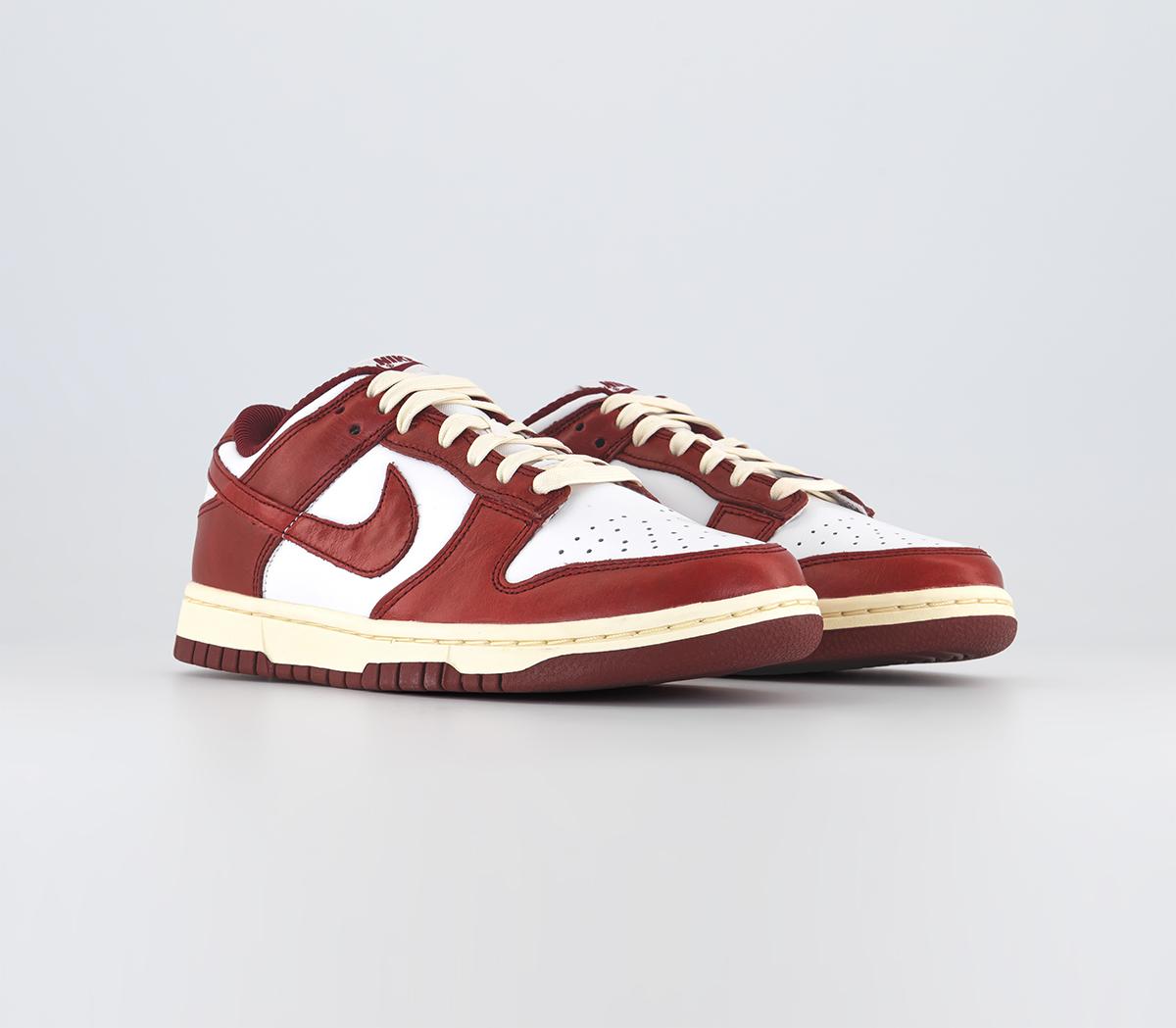 NikeDunk Low Trainers White Team Red Coconut Milk