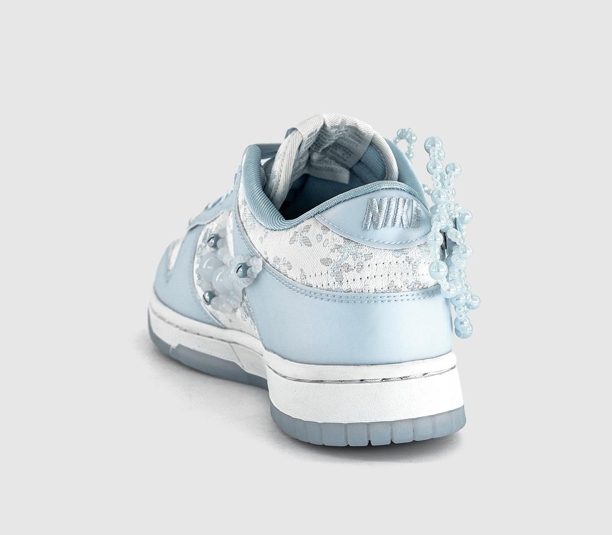 Nike Dunk Low Trainers Summit White Blue Tint Wolf Grey - Women's