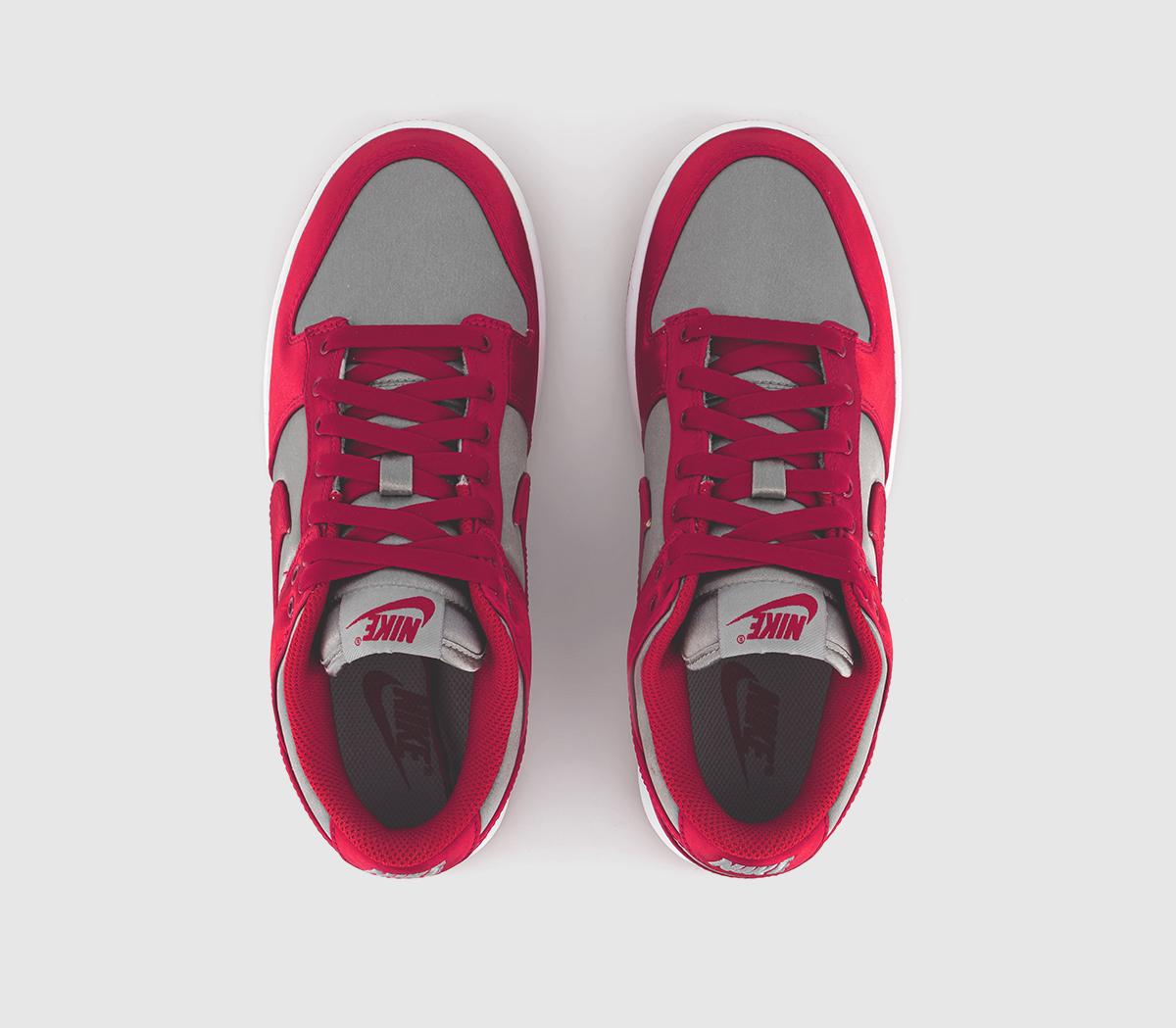 NikeDunk Low TrainersMedium Grey Varsity Red White
