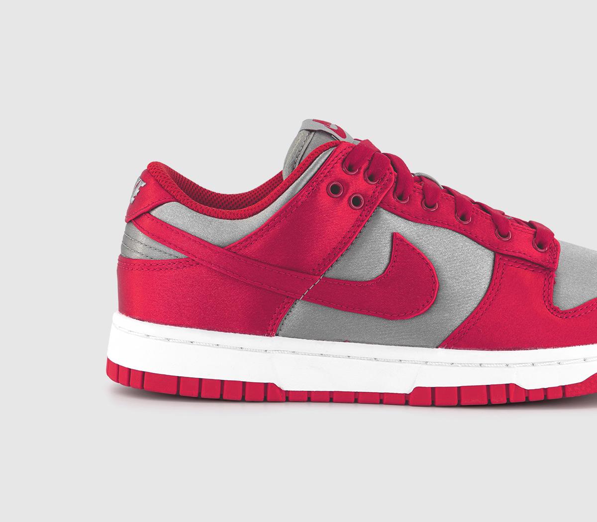 Nike Dunk Low Trainers Medium Grey Varsity Red White Men's Trainers