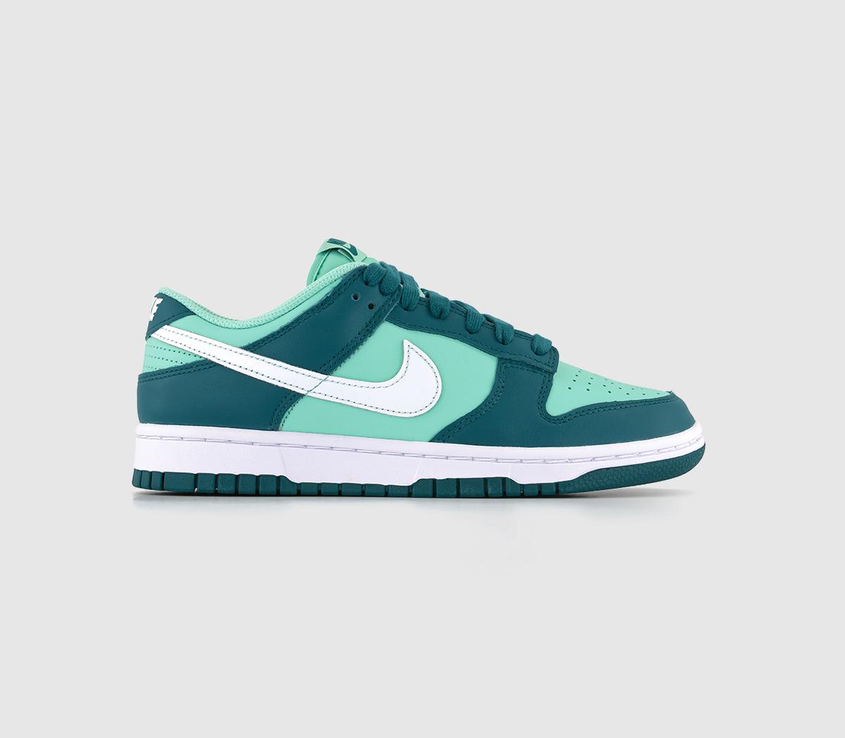 Dunk Low Trainers Geode Teal White Emerald Rise