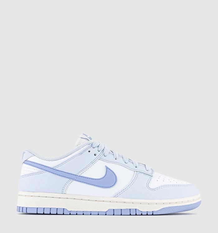 White nike shoes blue on sale swoosh