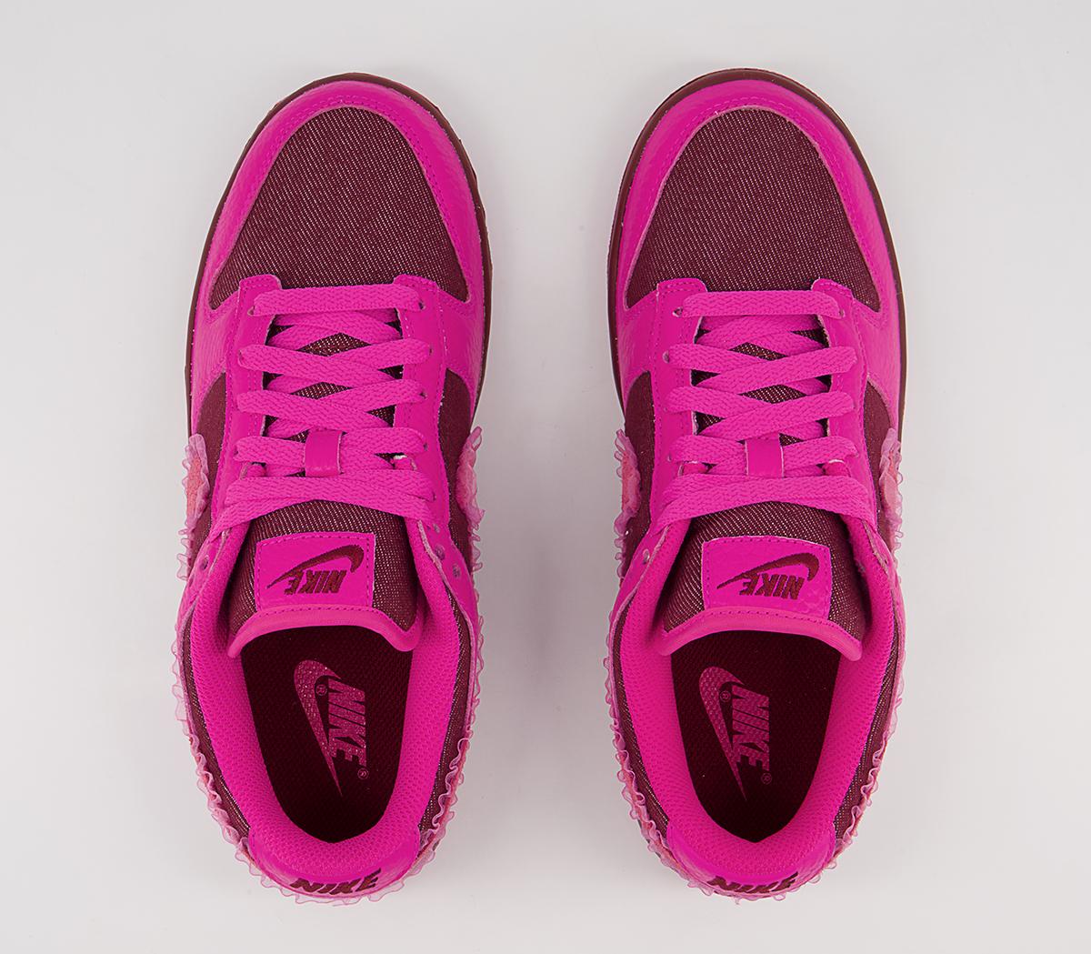 Nike Dunk Low Trainers Nike Dunk Low Trainers Team Red Pink Prime