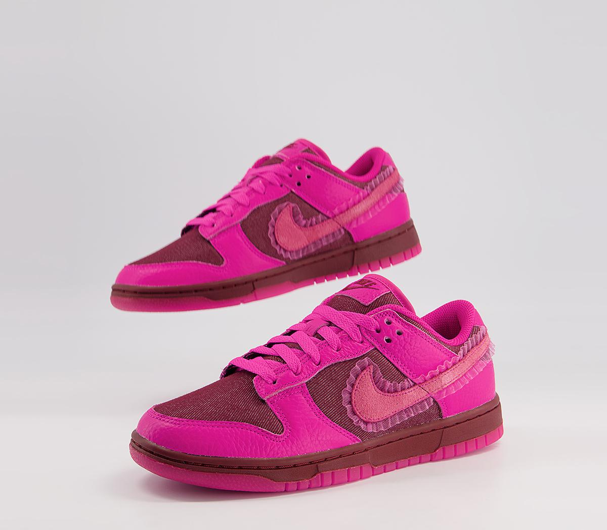 Nike Dunk Low Trainers Nike Dunk Low Trainers Team Red Pink Prime