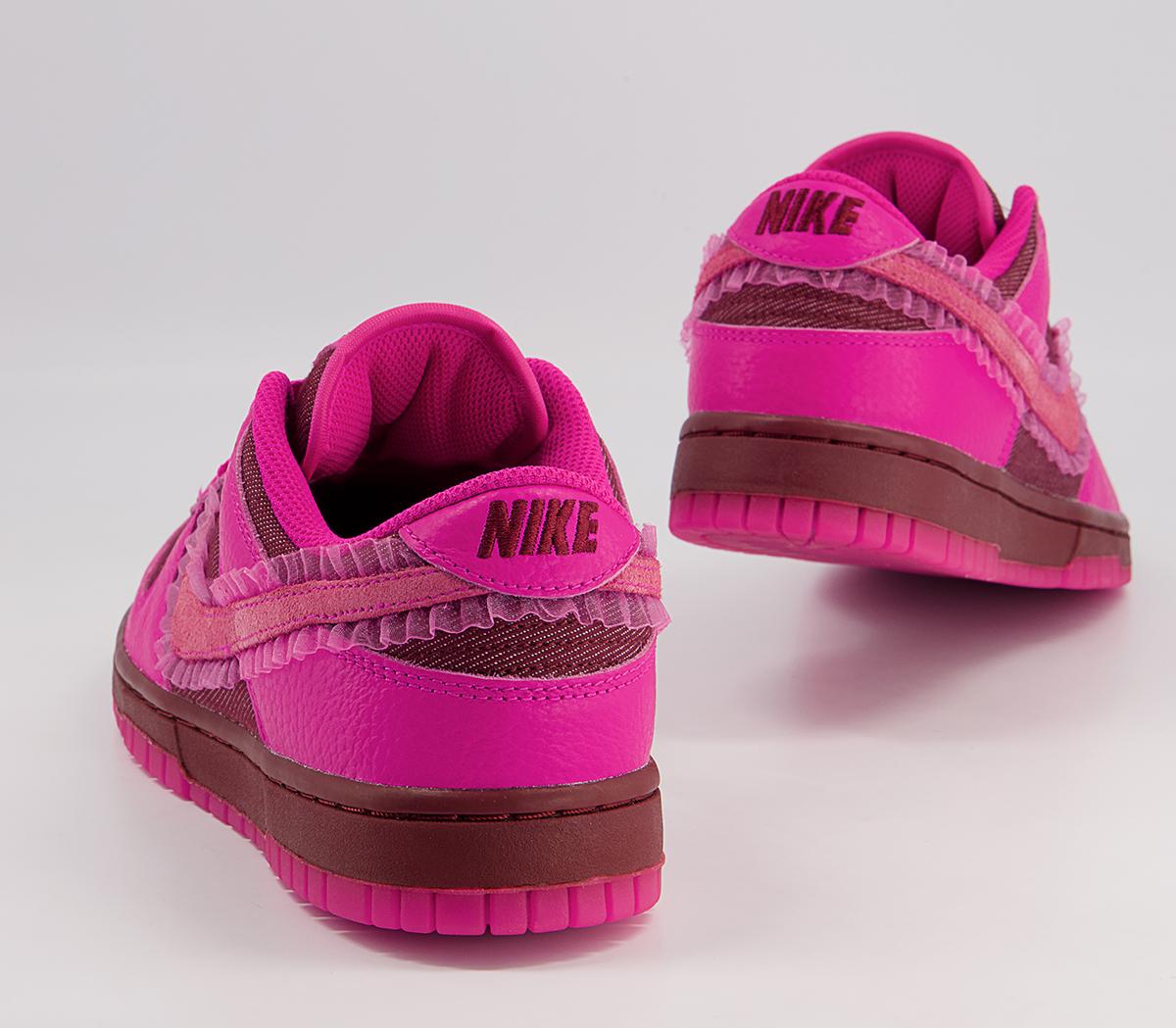 Nike Dunk Low Trainers Nike Dunk Low Trainers Team Red Pink Prime