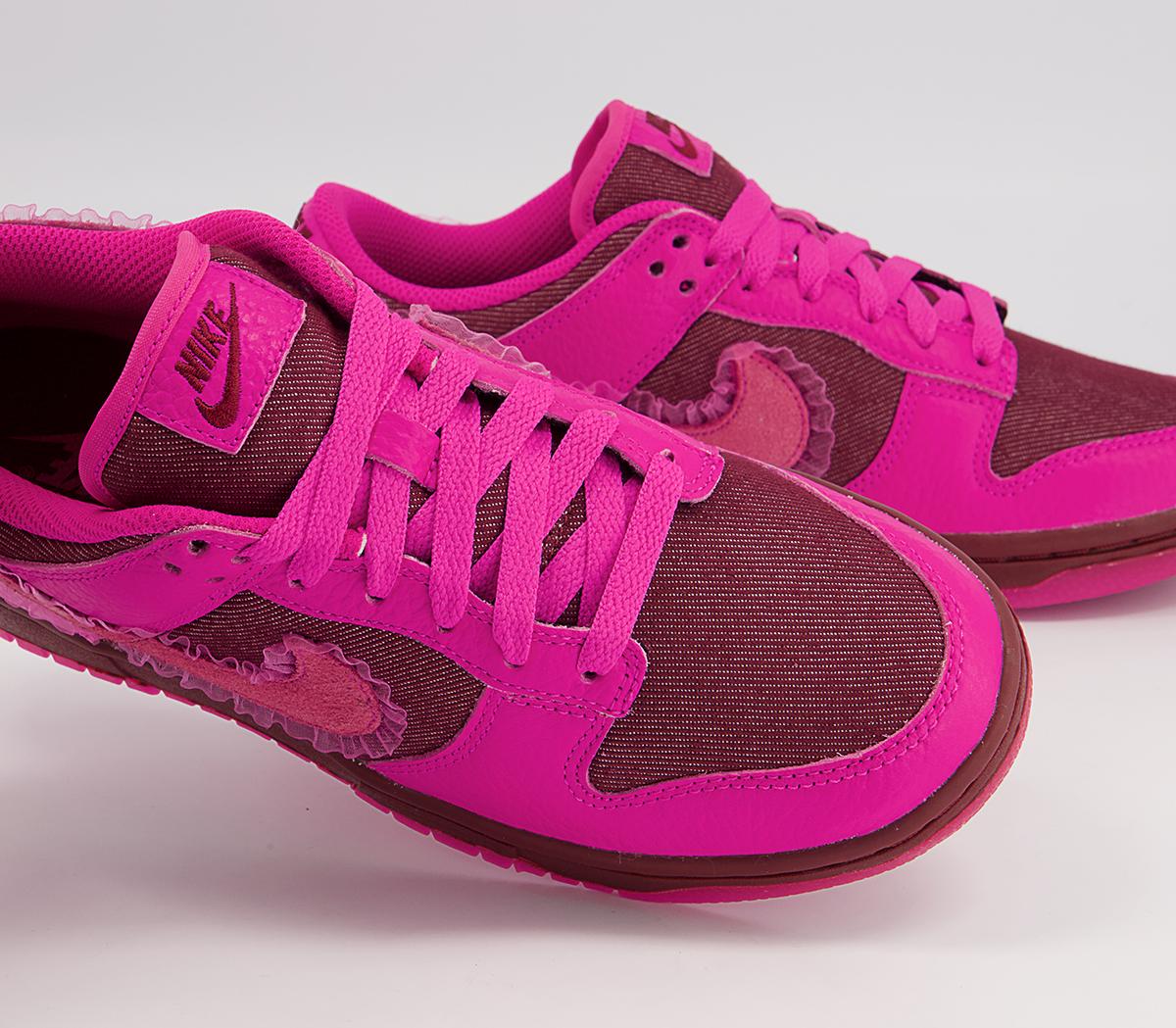 Nike Dunk Low Trainers Nike Dunk Low Trainers Team Red Pink Prime