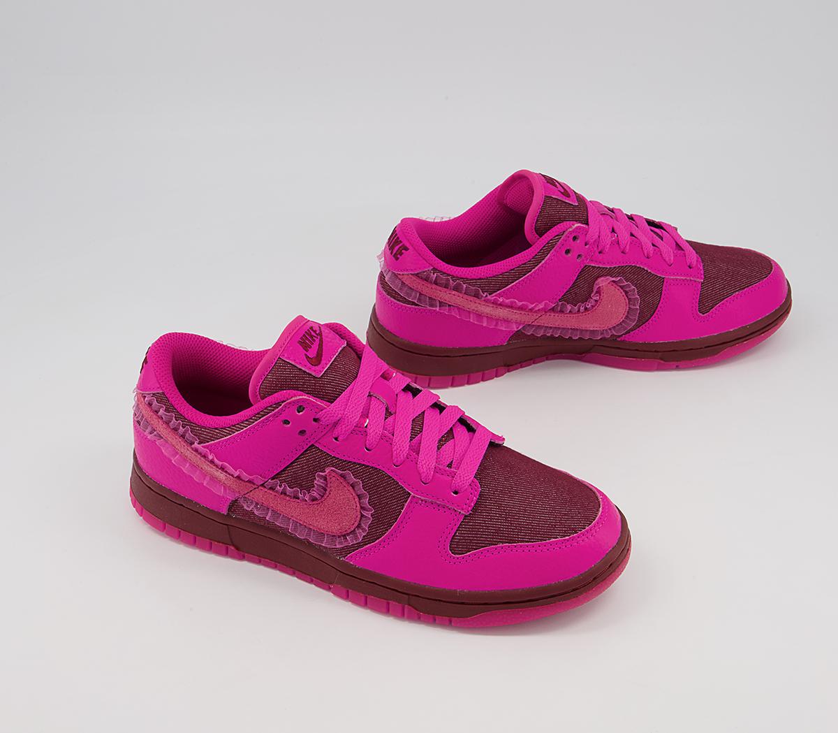 Nike Dunk Low Trainers Nike Dunk Low Trainers Team Red Pink Prime