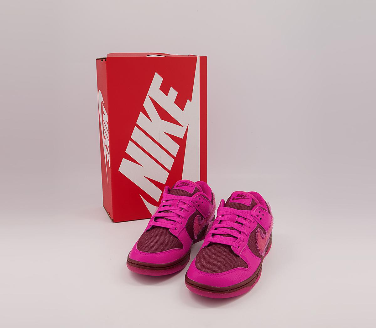 Nike Dunk Low Trainers Nike Dunk Low Trainers Team Red Pink Prime