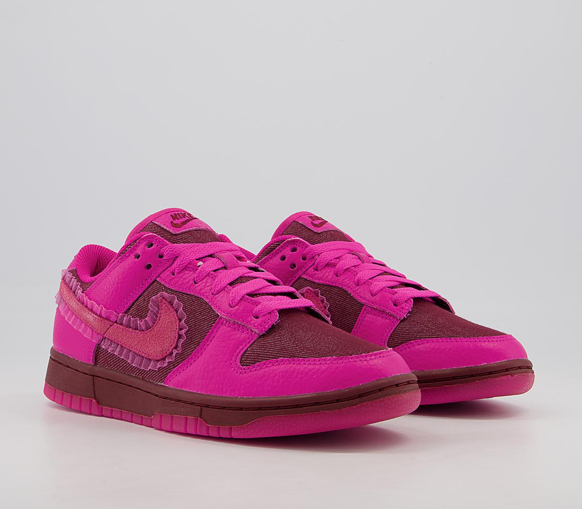 Nike Dunk Low Trainers Nike Dunk Low Trainers Team Red Pink Prime