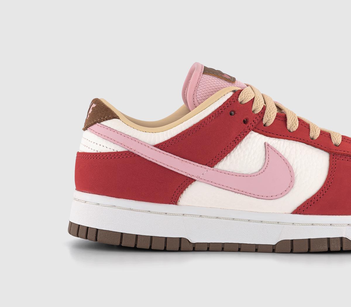 NikeDunk Low Trainers NikeDunk Low TrainersSport Red Sheen Sail Medium Brown
