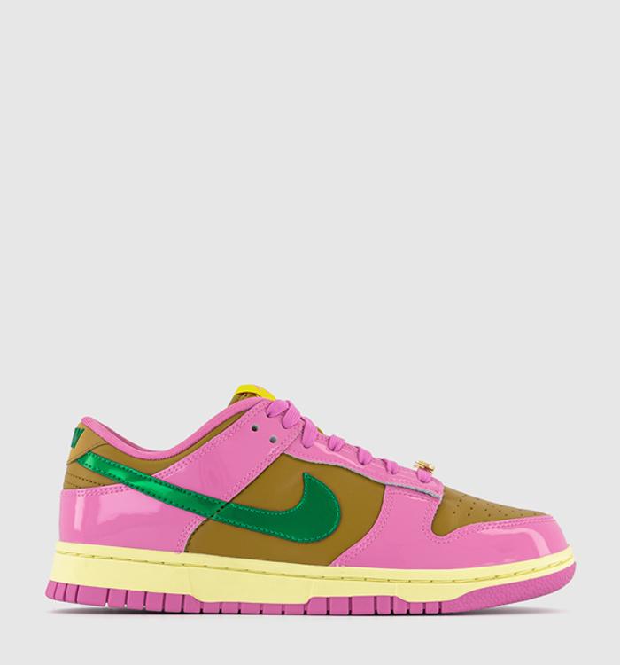 Nike Dunk Low Trainers Playful Pink Multi Color Bronzine