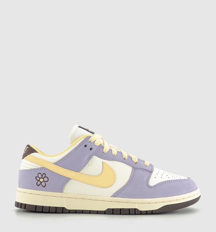Nike Dunk Low Trainers Lilac Bloom Soft Yellow Sail