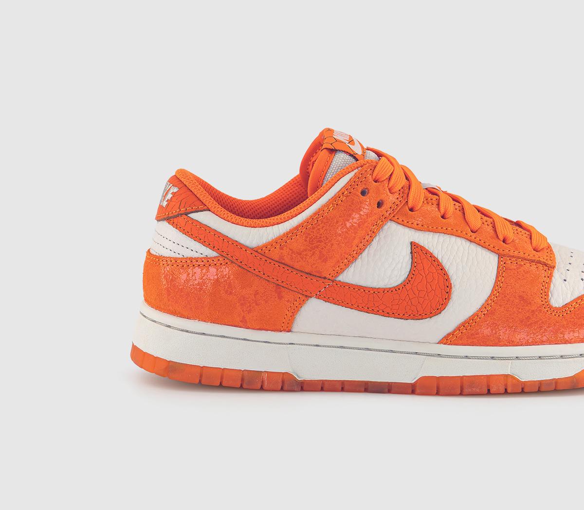 Nike Dunk Low Trainers Light Bone Saftey Orange Laser Orange Total