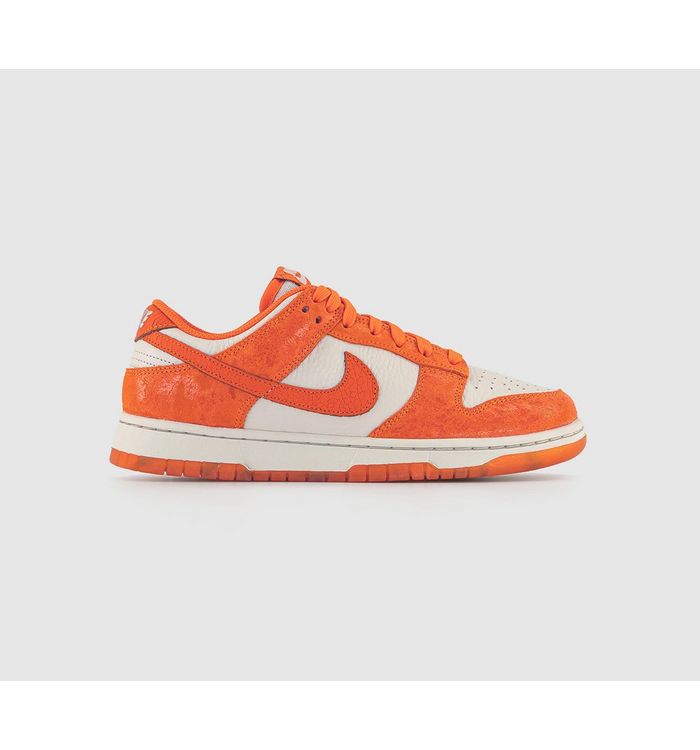 Nike Dunk Low Trainers Light Bone Saftey Orange Laser Orange Total Orange In Natural