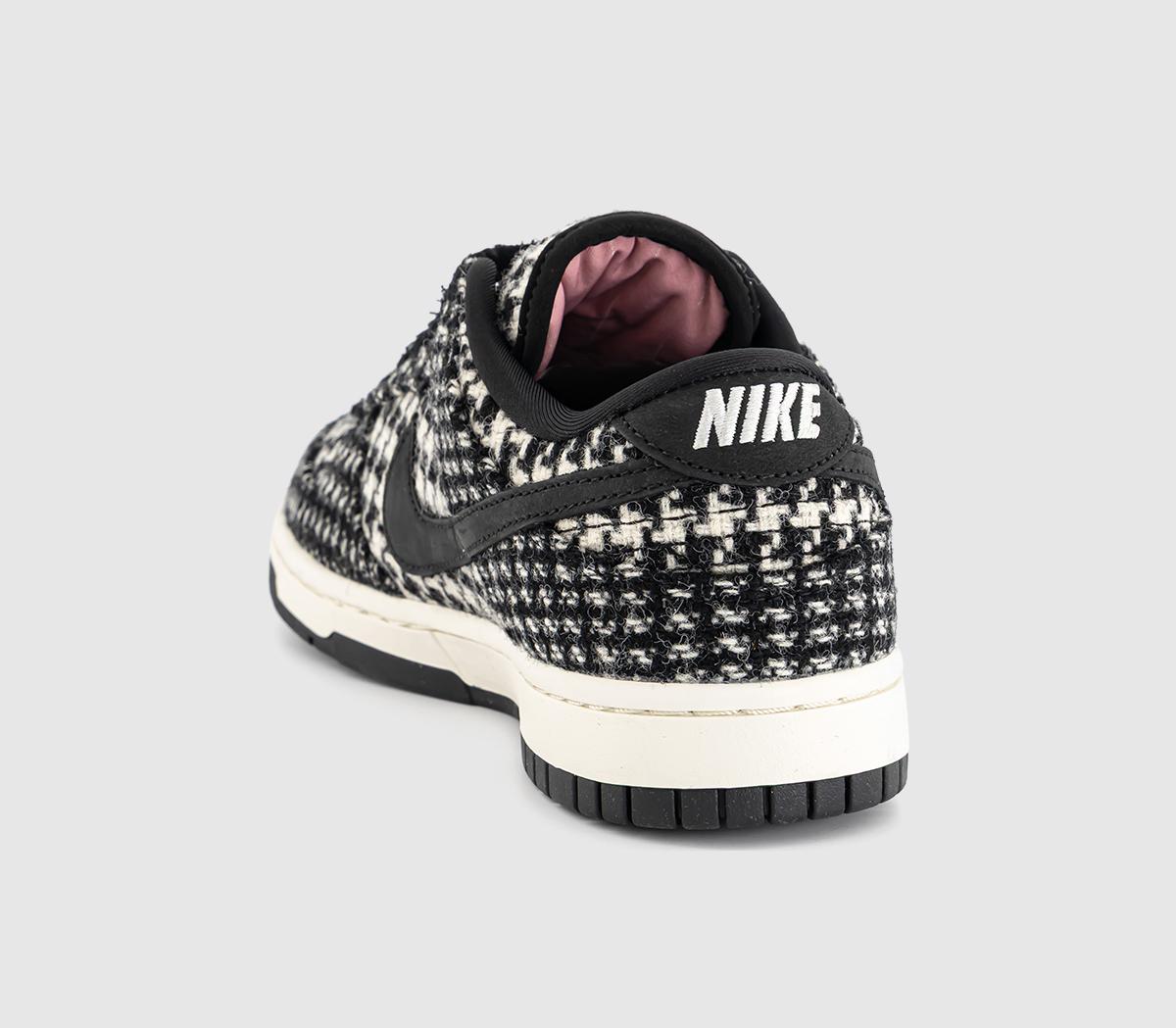 NikeDunk Low TrainersHarris Tweed Black White