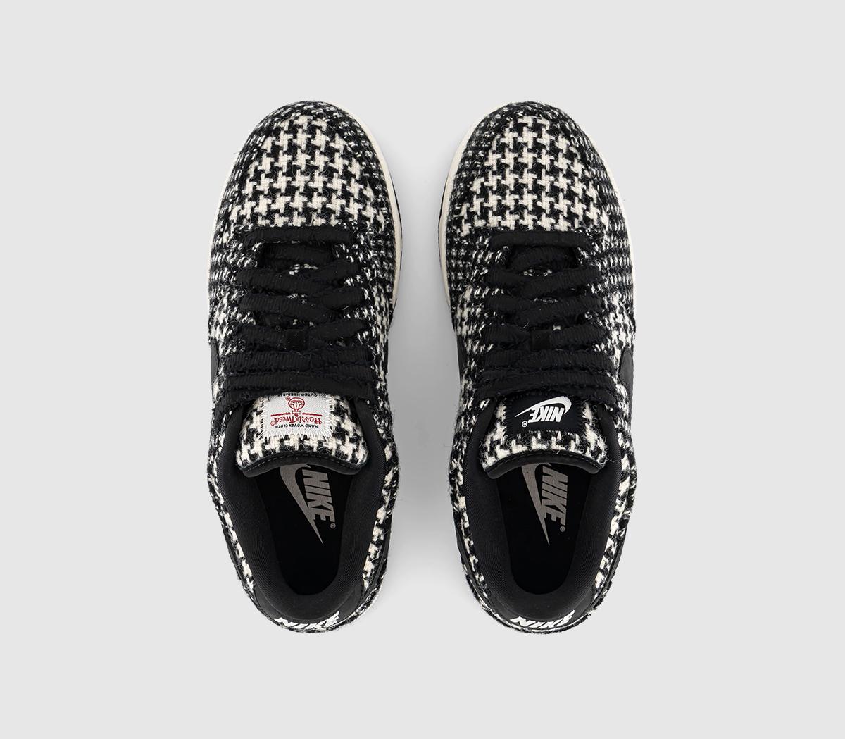 Nike Dunk Low Trainers Harris Tweed Black White - Women's