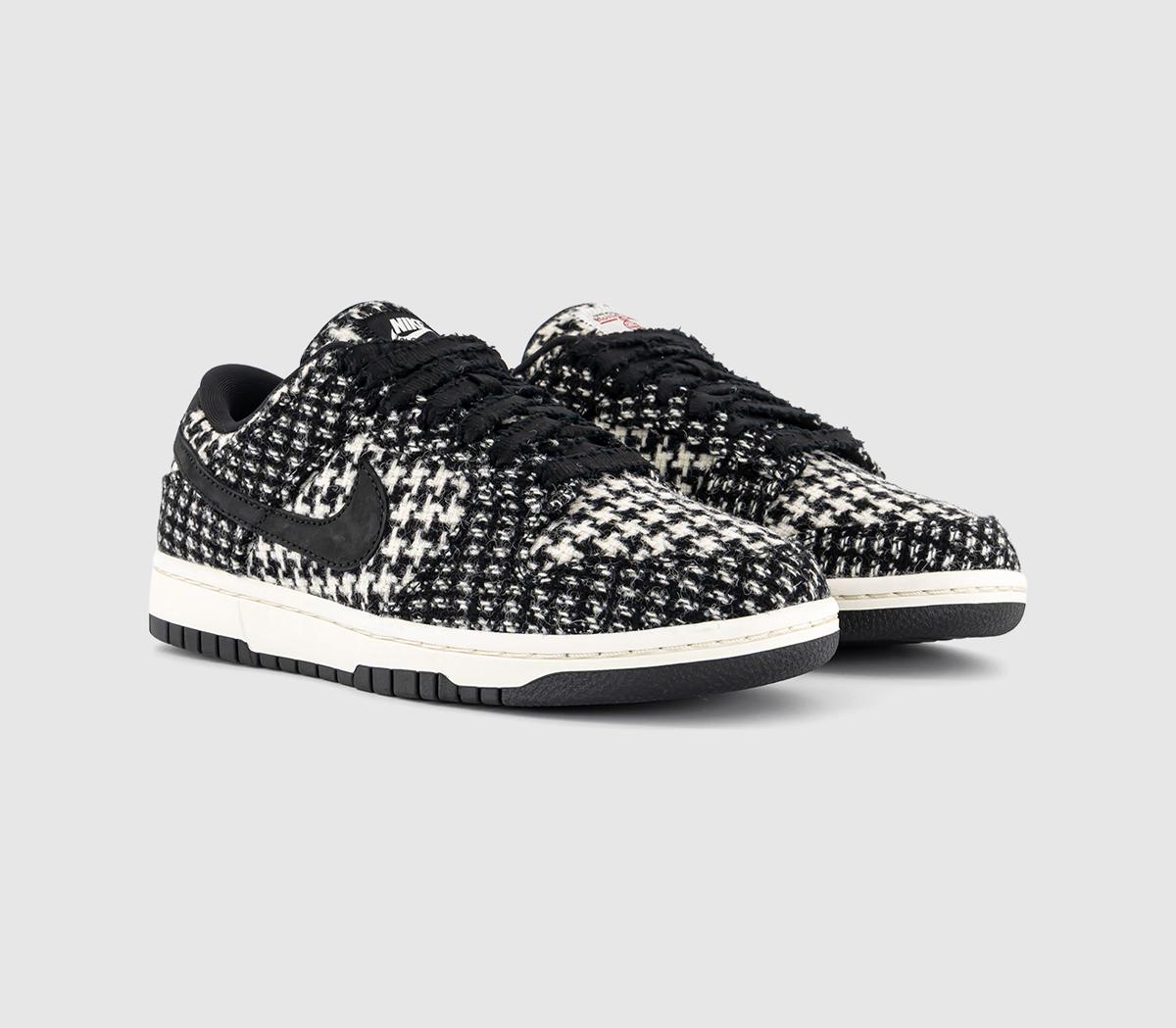 NikeDunk Low TrainersHarris Tweed Black White