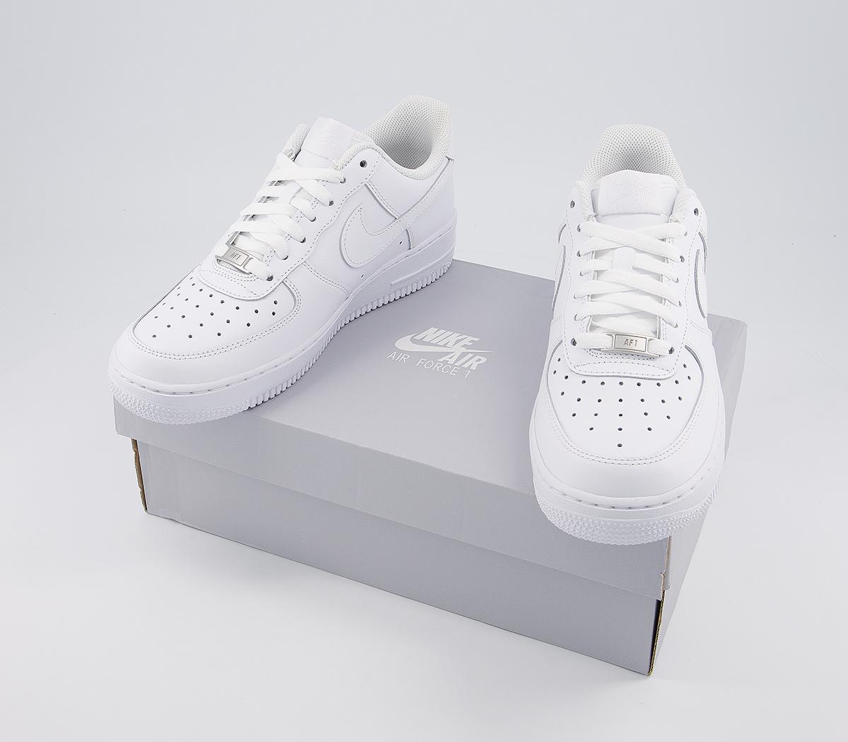 white nike air force 1 trainers