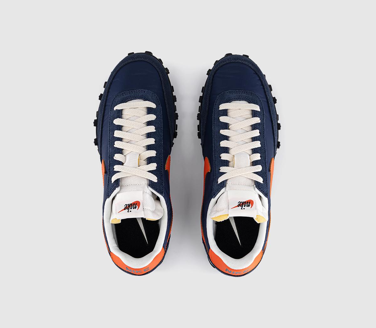 NikeWaffle Racer TrainersMidnight Navy Safety Orange Sail