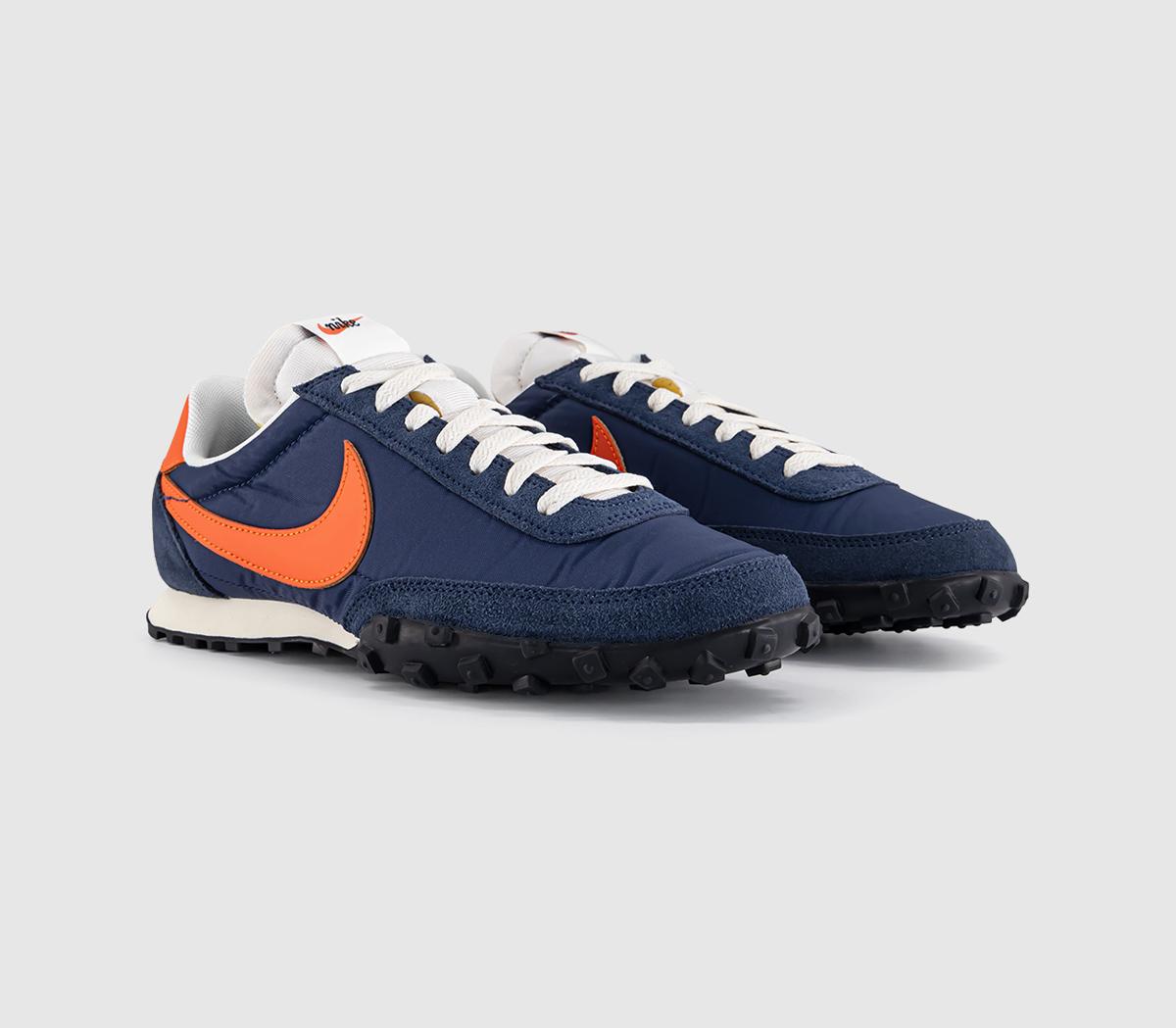 NikeWaffle Racer TrainersMidnight Navy Safety Orange Sail