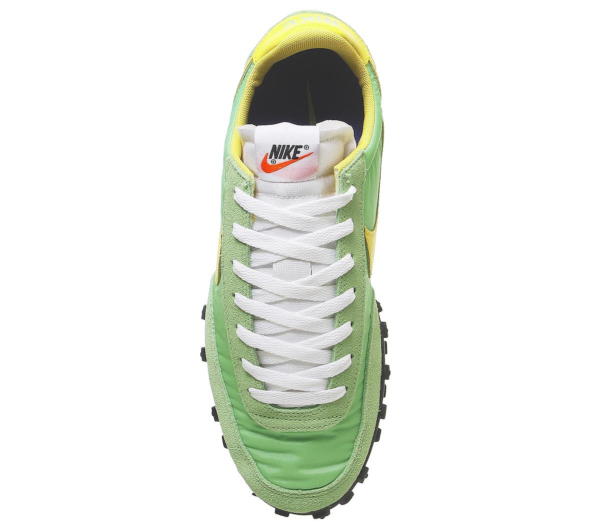 green waffle racer sneakers