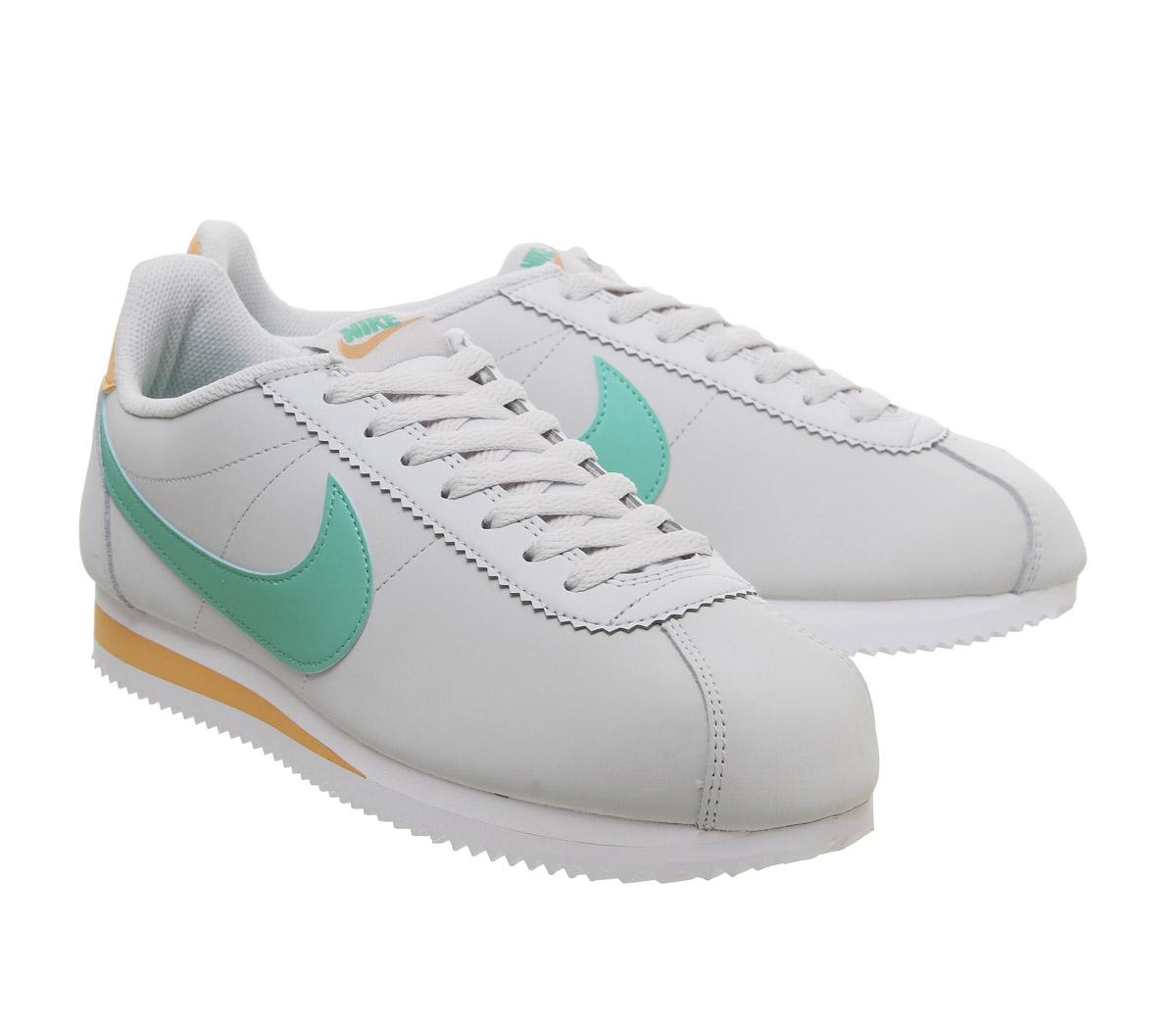 NikeClassic Cortez OgPure Platinum Hyper Jade Fuel Orange F