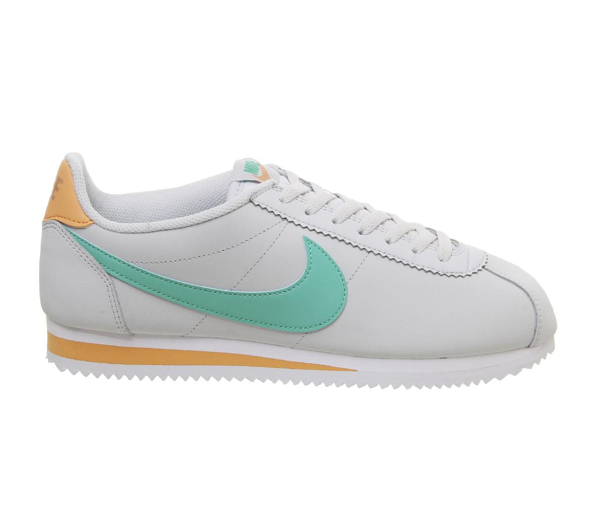 NikeClassic Cortez OgPure Platinum Hyper Jade Fuel Orange F