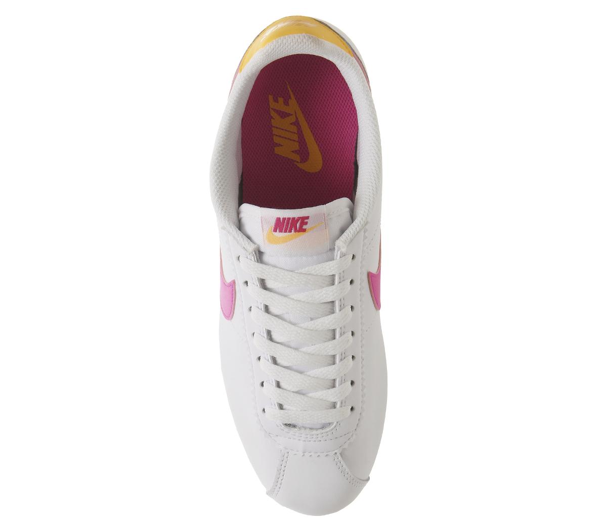 NikeClassic Cortez OgWhite Laser Fuchsia Laser Orange F