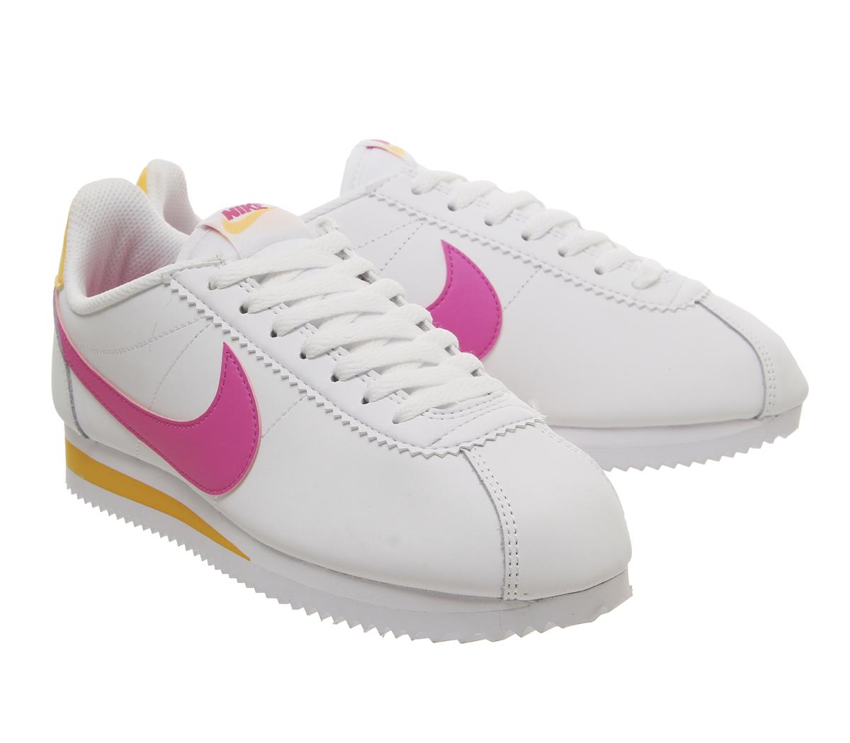 NikeClassic Cortez OgWhite Laser Fuchsia Laser Orange F