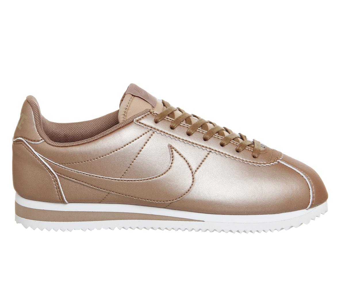 nike cortez womens pink gold