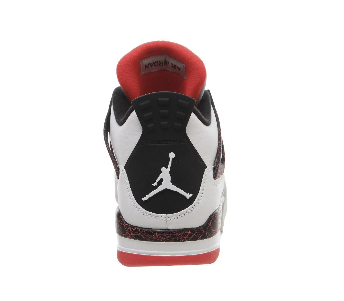JordanJordan 4 Retro TrainersWhite Black Bright Crimson
