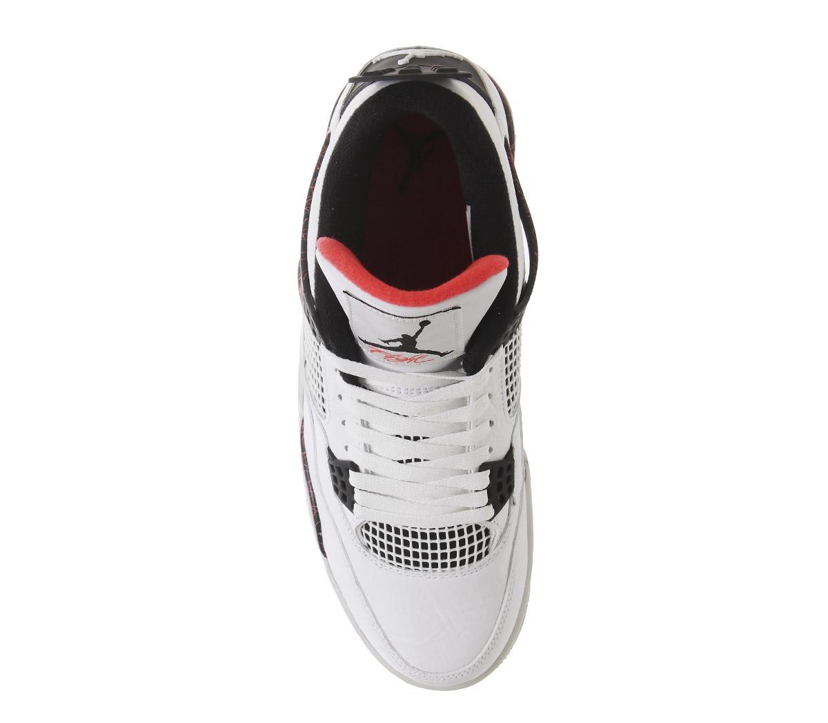 JordanJordan 4 Retro TrainersWhite Black Bright Crimson
