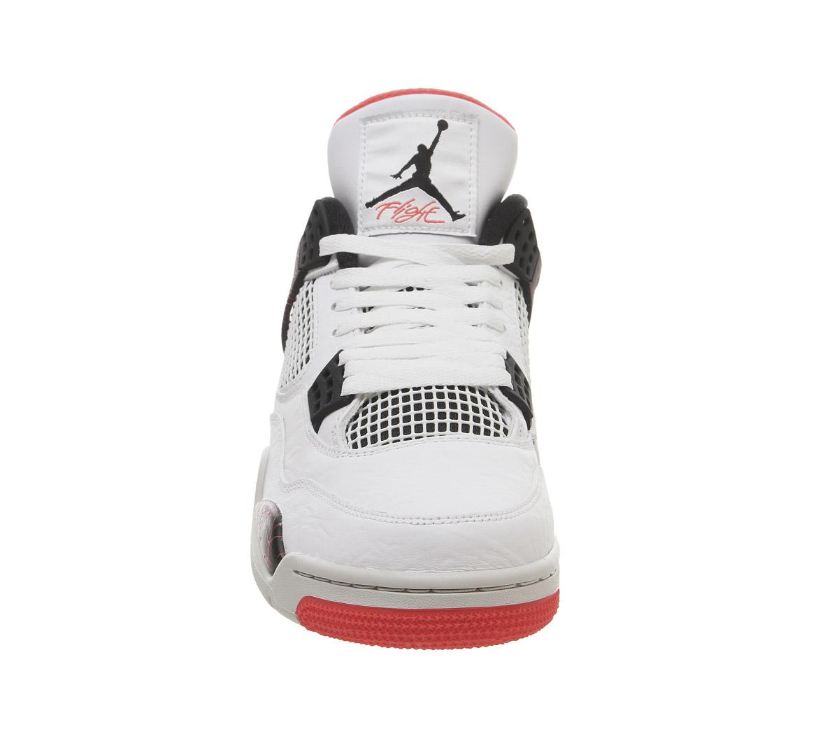 JordanJordan 4 Retro TrainersWhite Black Bright Crimson