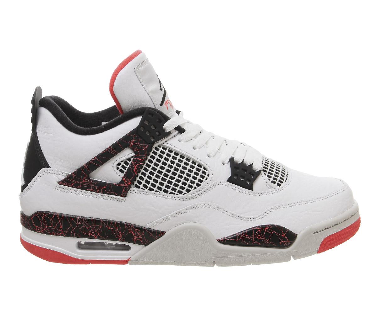 JordanJordan 4 Retro TrainersWhite Black Bright Crimson