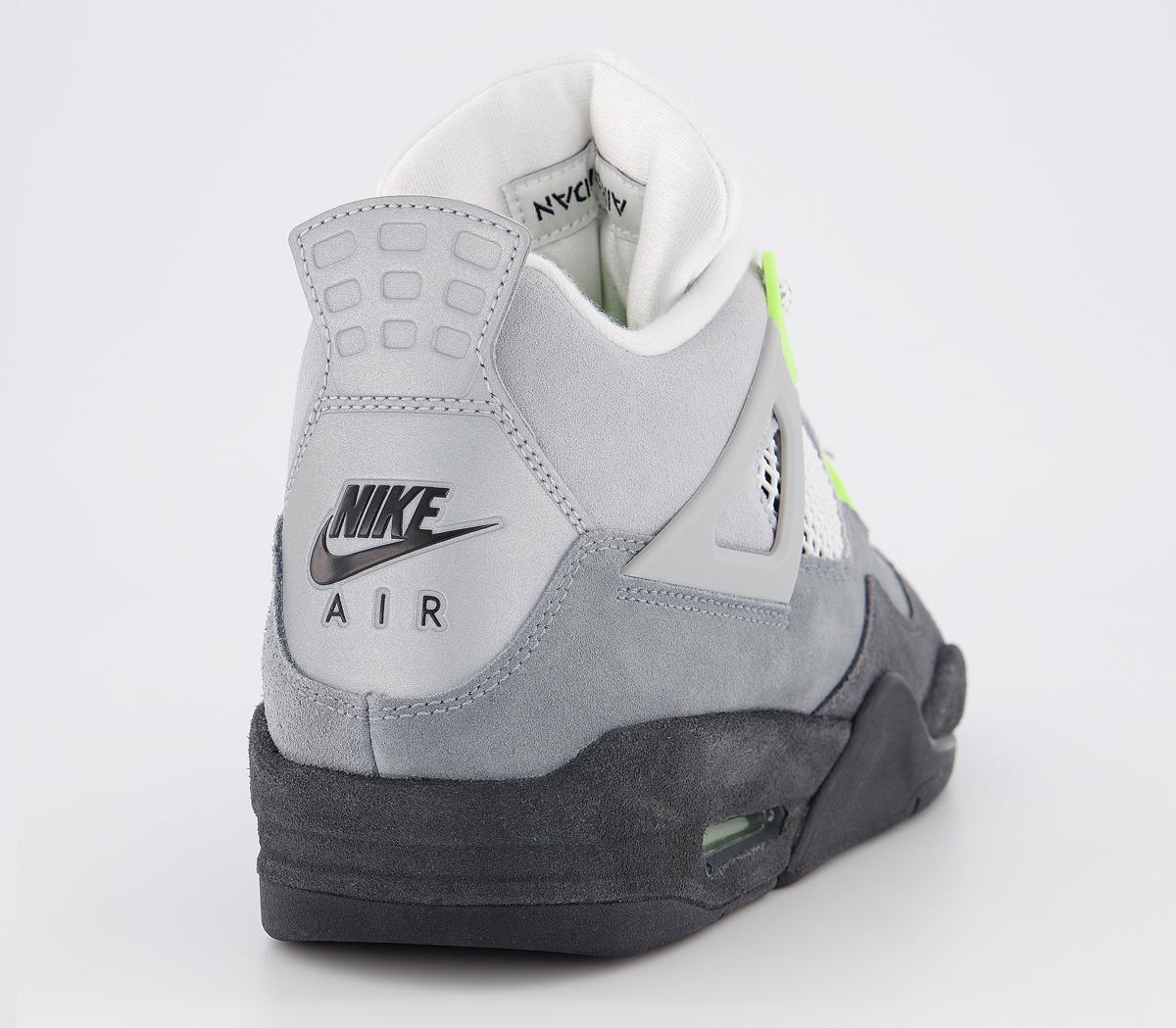 靴 AIR JORDAN 4 RETRO GREY/VOLT WOLF GREY JORDAN BRAND AIR JORDAN 4 RETRO SE COOL GREY/VOLT-WOLF GREY