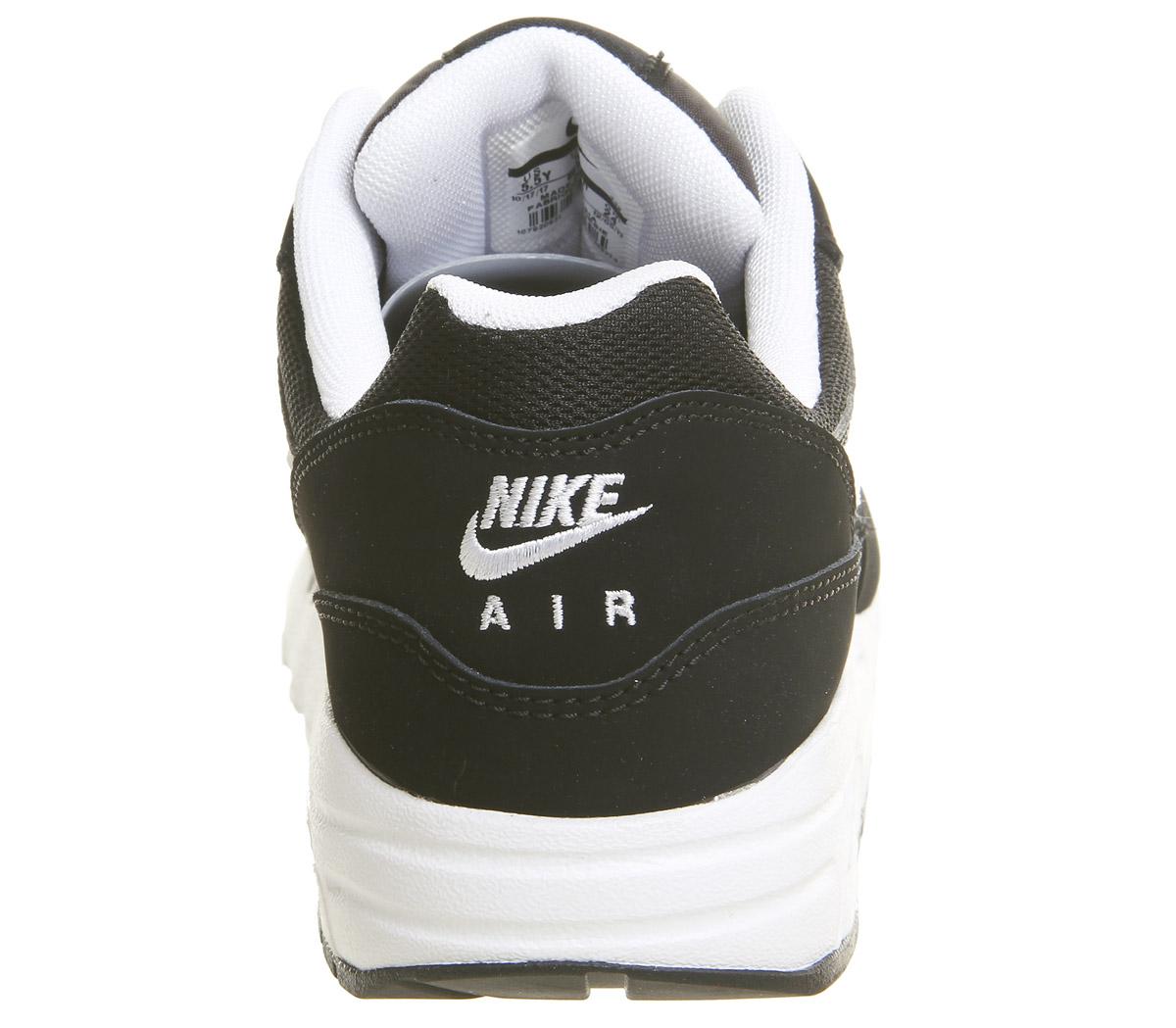 NikeAir Max 1 TrainersBlack White Gs