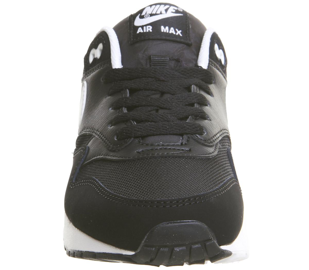NikeAir Max 1 TrainersBlack White Gs