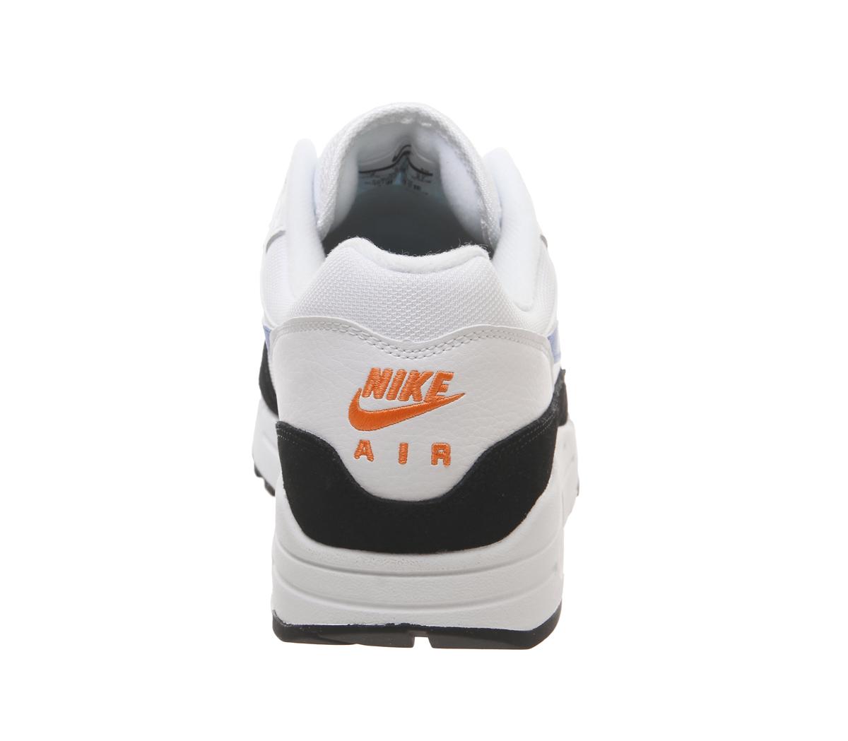 nike air max 1 white blue orange