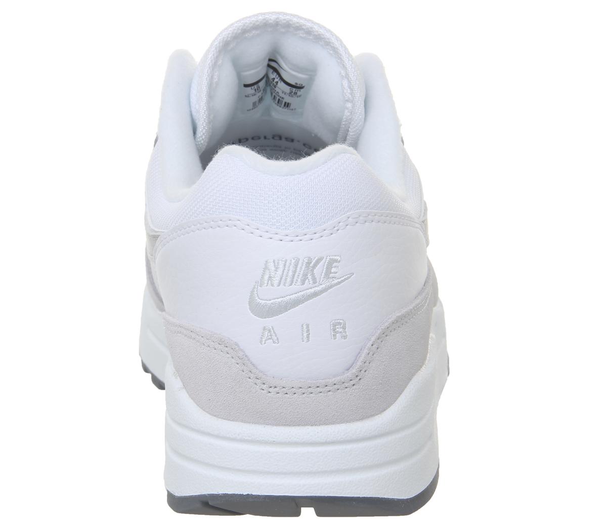 NikeAir Max 1White Pure Platinum Cool Grey