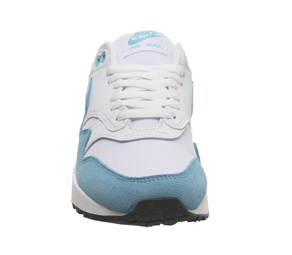 NikeAir Max 1White Light Blue Fury Black