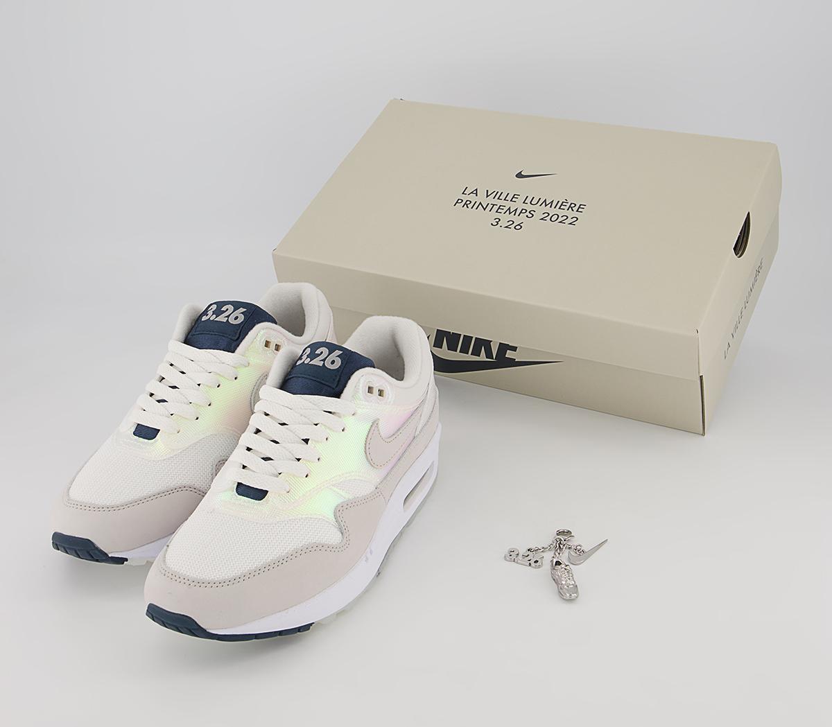 Nike Air Max 1 Trainers Nike Air Max 1 Trainers Summit White Light Bone Light Smoke