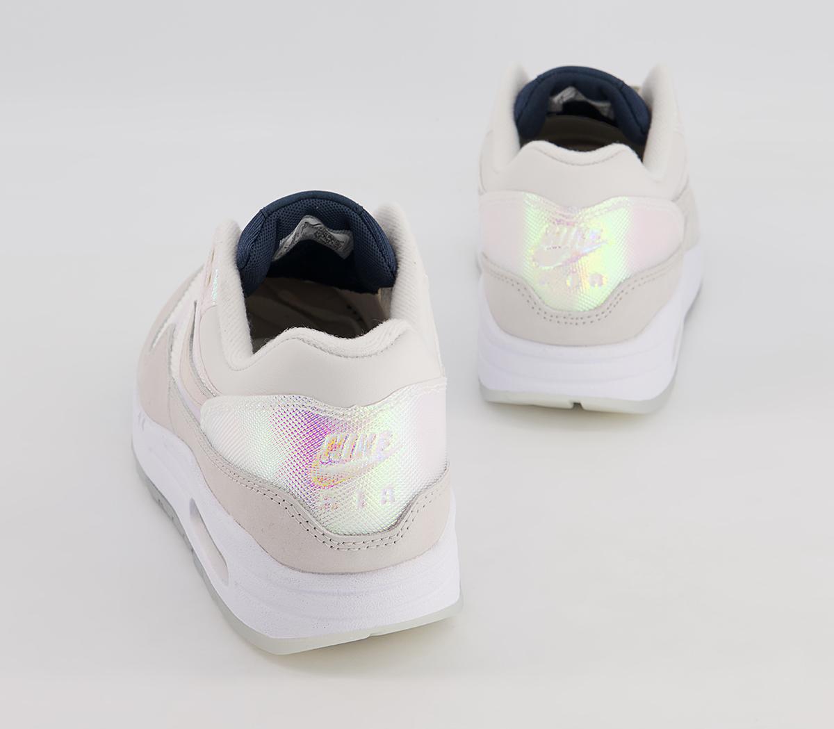 Nike Air Max 1 Trainers Nike Air Max 1 Trainers Summit White Light Bone Light Smoke