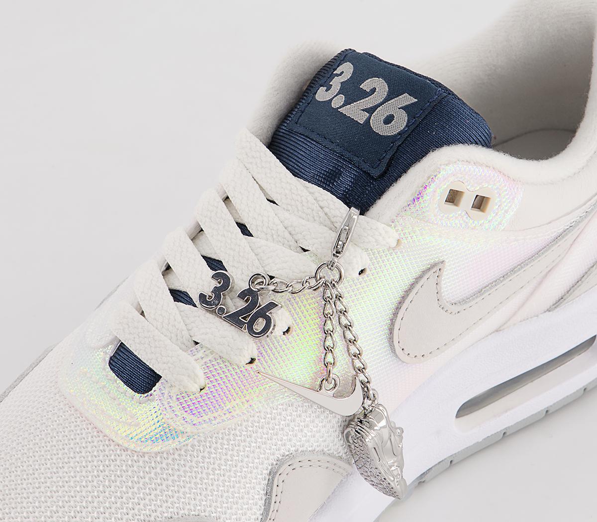 Nike Air Max 1 Trainers Nike Air Max 1 Trainers Summit White Light Bone Light Smoke
