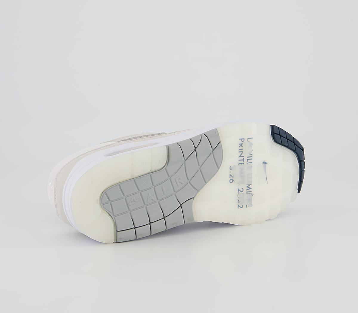 Nike Air Max 1 Trainers Nike Air Max 1 Trainers Summit White Light Bone Light Smoke