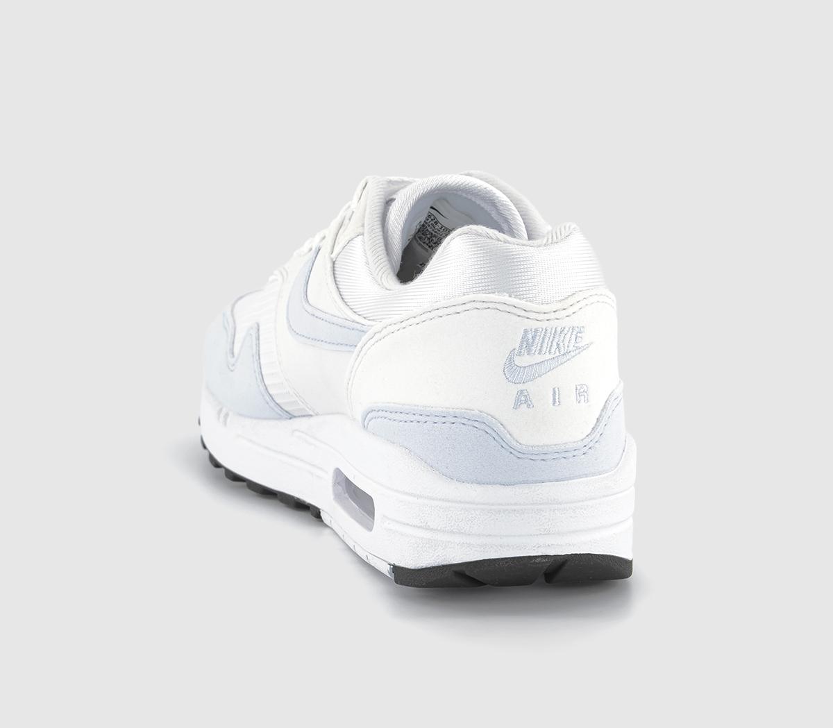 NikeAir Max 1 TrainersWhite Football Grey Platinum Tint Black